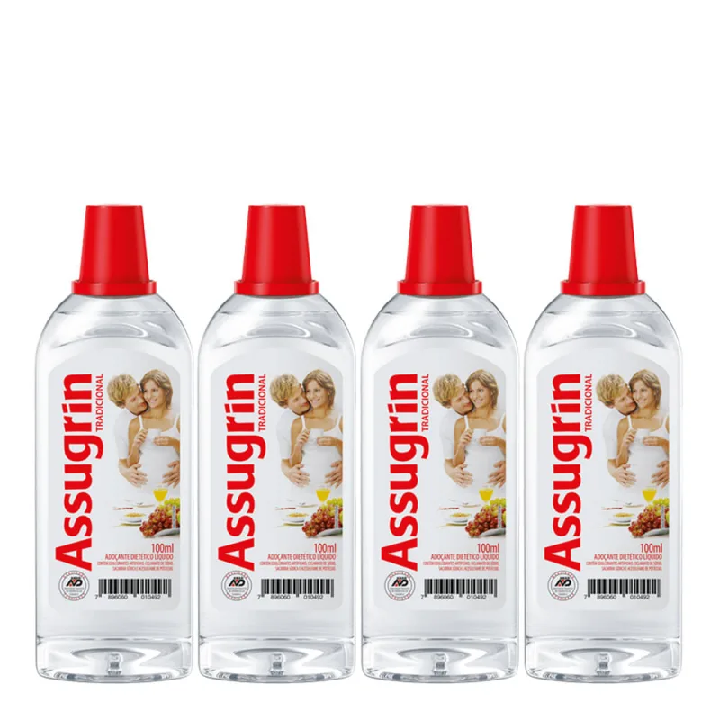 Adoçante Assugrin 100ml 4 Unidades - Assugrin
