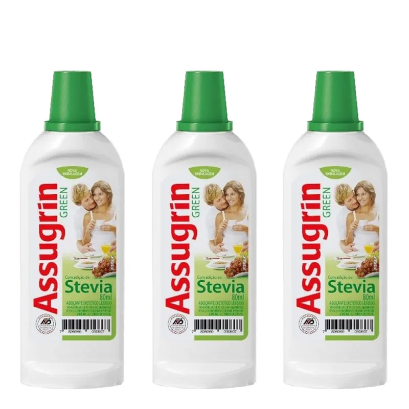 Adoçante Assugrin Stevia Mix 80ml 3 Unidades - Assugrin - Adoçante