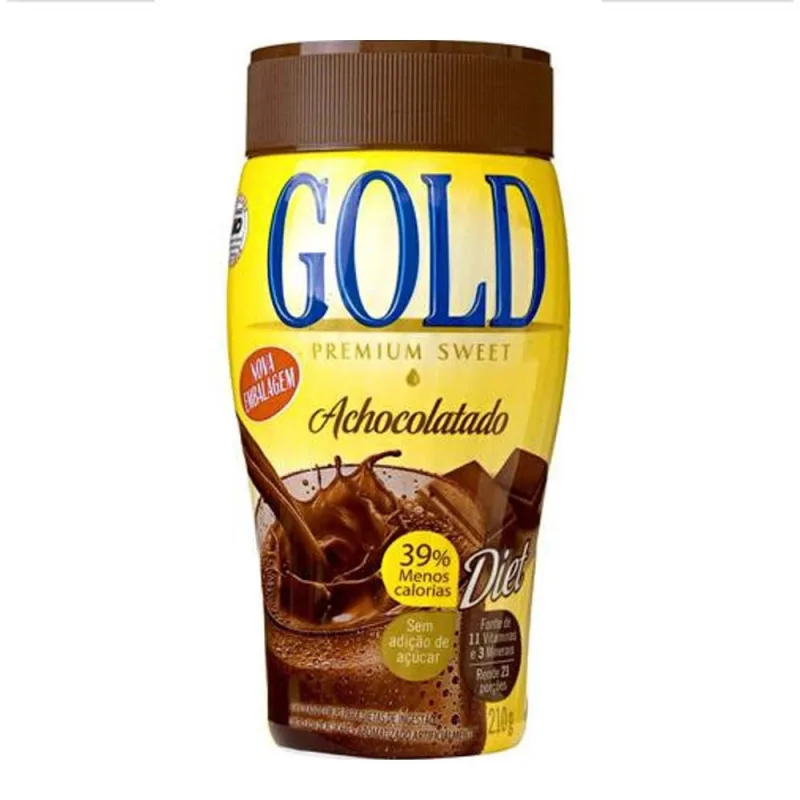 Achocolatado Diet Gold 210g - GOLD - Mercearia