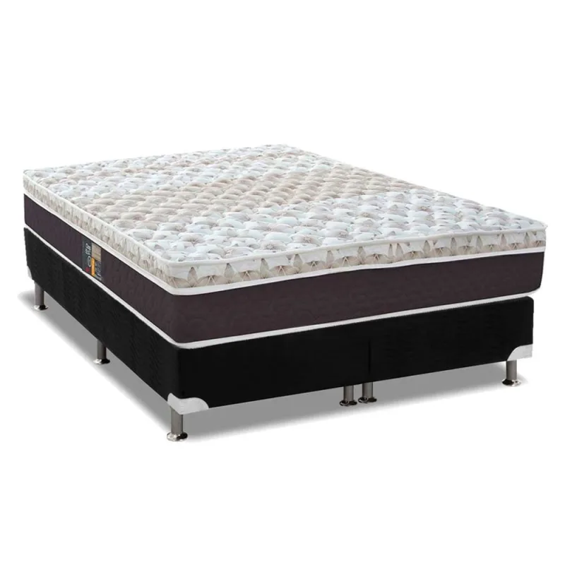 Conjunto Box-ColchãoCastor Pocket Class + Cama Queen 158 - Castor - Móveis
