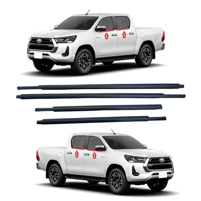 Kit 4 Borracha Pestana Externa Porta Hilux Dupla 2016 A 2024