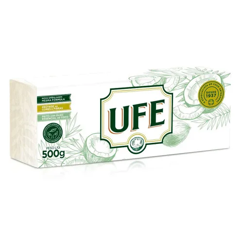 SABAO COCO UFE EMB 24X5X | SABAO DE COCO UFE 500GR - ARTESANAL