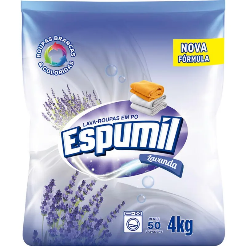 Lava Roupas em Pó Espumil Lavanda 4kg