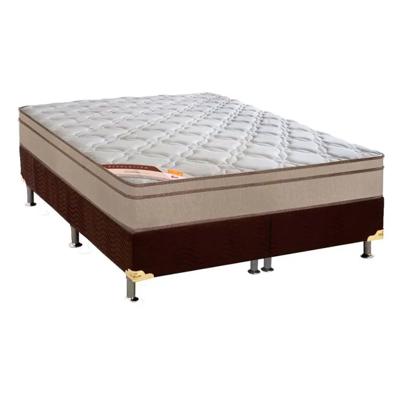 Colchão Castor Revolution Híbrido + Cama Box King 193 - Castor - Móveis