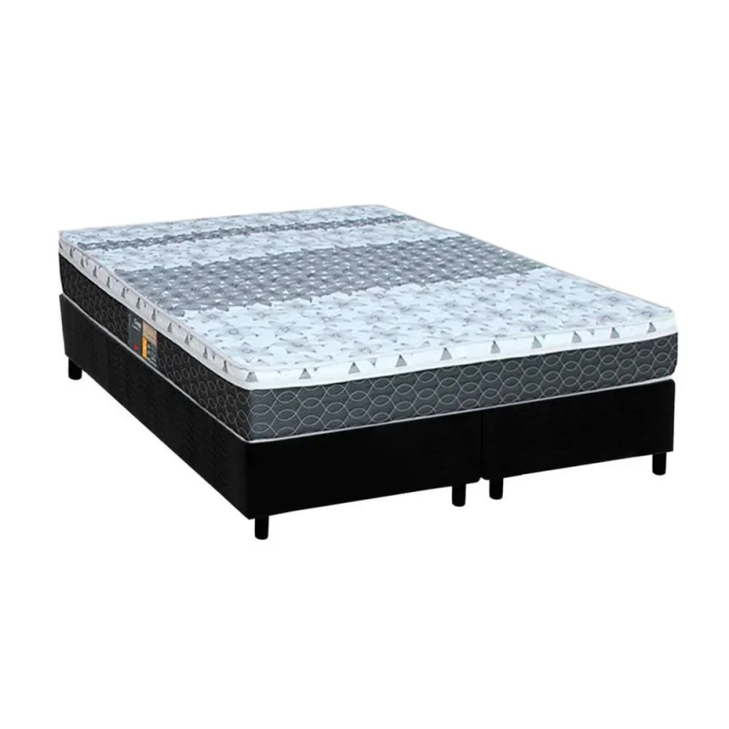 Colchão Castor Molas Bonnel Class + Cama Box King 193 - Castor - Móveis