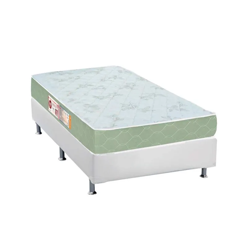 Conjunto Box-Colchão Castor D33 Sleep Max 18cm + Cama Solteiro 88 - Castor - Móveis