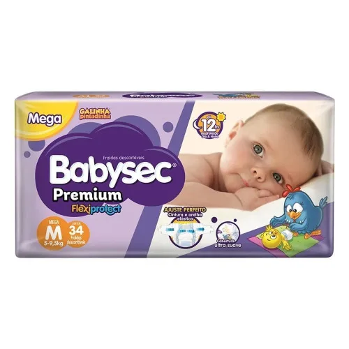 Fralda Babysec Premium Mega M C/34 - BABYSEC - Bebê