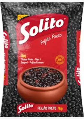 Feijão Preto Tipo 1 Solito Pacote 1kg - SOLITO