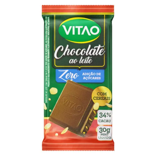 Chocolate Vitao Zero Ao Leite C/cereais Croc - VITAO - Mercearia