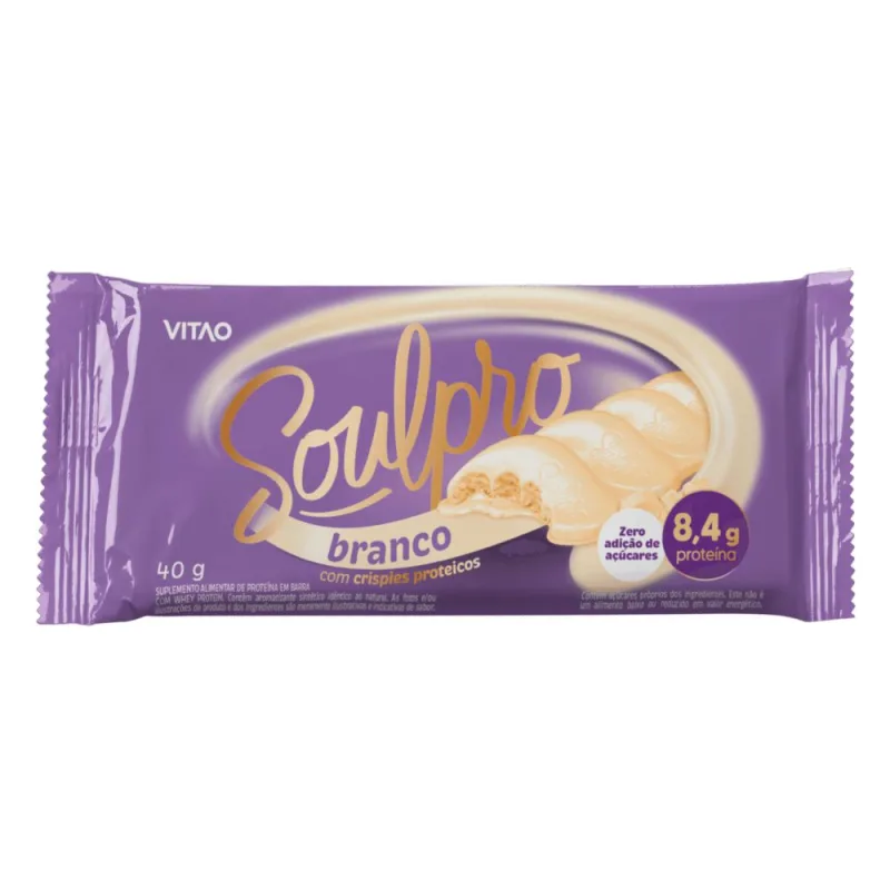 Chocolate Vitao Soulpro Com Crispies Proteicos 8,4g De Proteína Ao Leite 40g - Vitao - Mercearia