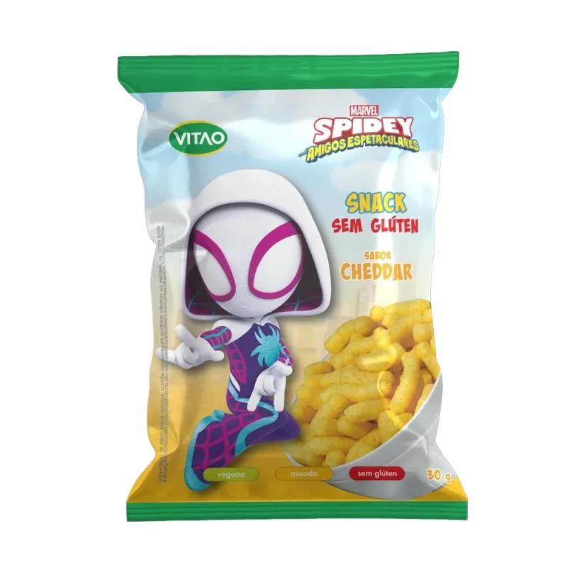 Salgadinho Snack Sem Glúten Sabor Cheddar 30g - Não Informado - Mercearia