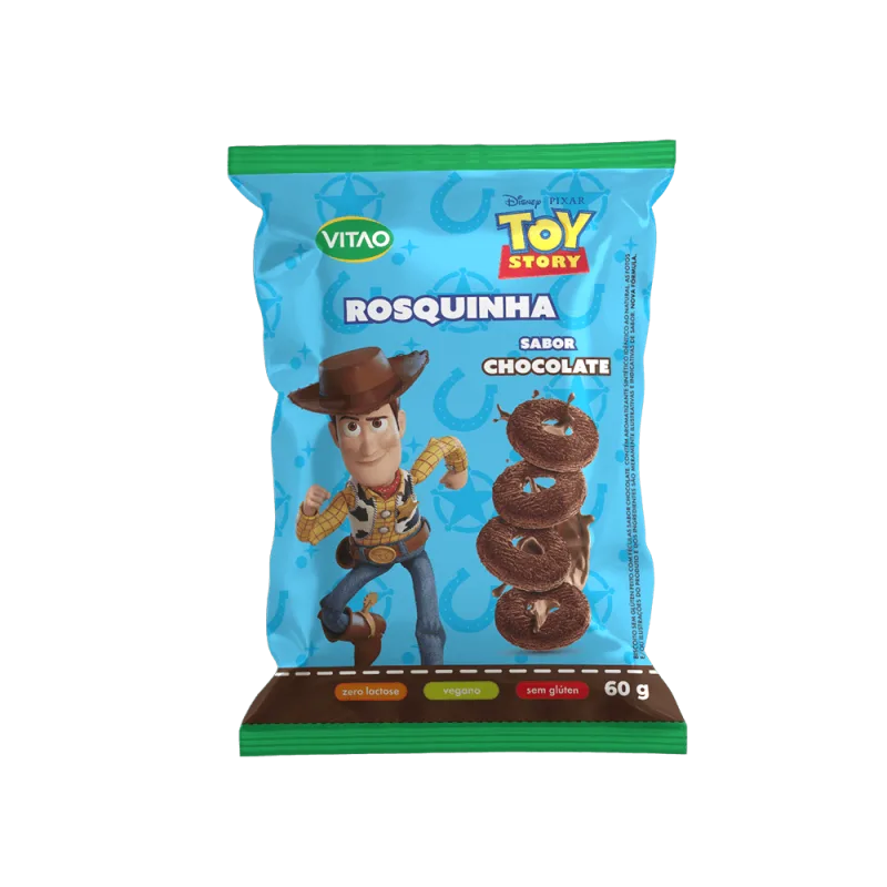 Biscoito Rosquinha Vegano sem Glúten Chocolate Vitao Pacote 60g - Vitao - Diet Light