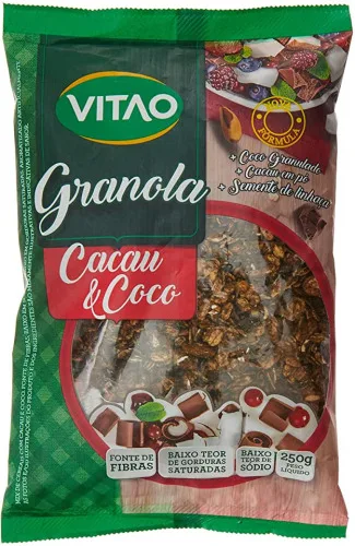 Granola Cacau Coco Vitao Pacote 250g - VITAO - Mercearia