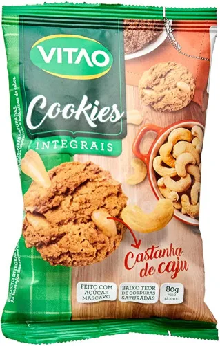 Cookie Integral Castanha De Caju 80g Vitao - VITAO - Mercearia
