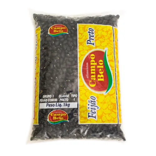 Feijao Preto Campo Belo 1kg - CAMPO BELO - Mercearia