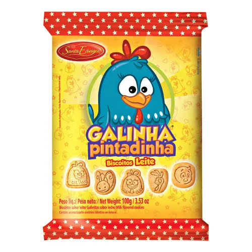 BISCOITO SANTA EDWIGES GALINHA PINT 100G LEITE - SANTA EDWIGES - Produtos De Pastelaria