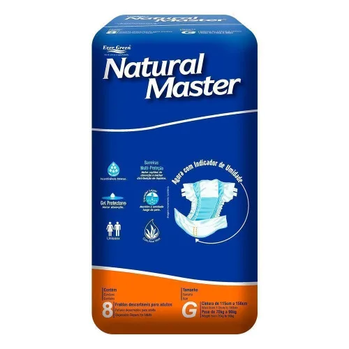 Fralda Descartável Adulto Aloe Vera Ever Green Natural Master G - GREEN - Bebê