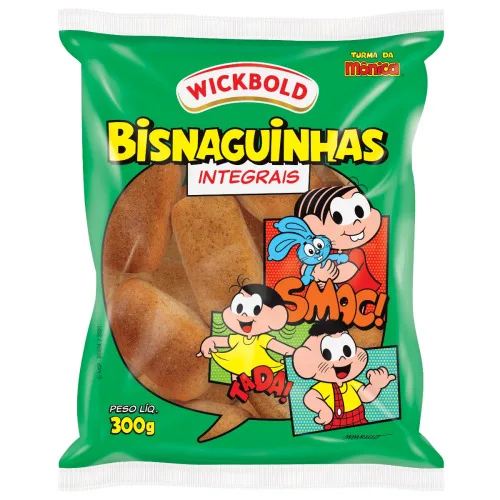 Pão Bisnaguinha Integral Turma Da Nutrição Wickbold Pacote 300g - WICKBOLD - Mercearia