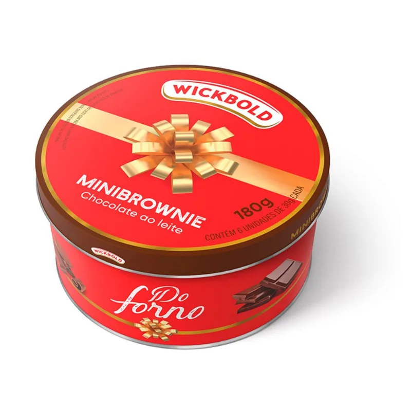 Minibrownie Wick Bold Do Forno Chocolate ao Leite Lata 150g