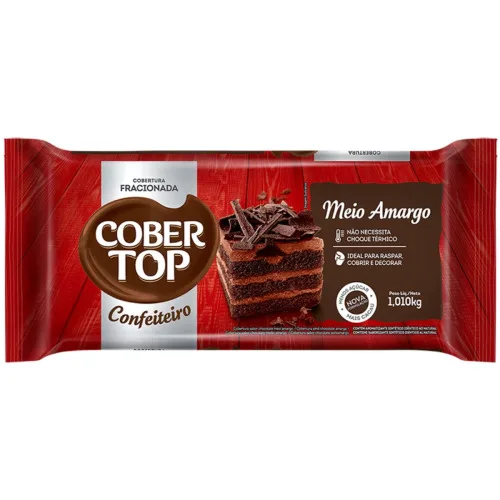 Barra Choc Cober Meio Amargo Bel 1,010kg - AMARGO - Mercearia