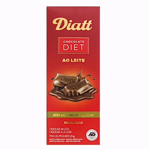 Chocolate Ao Leite Diet Diatt Caixa 25g - DIATT - Mercearia