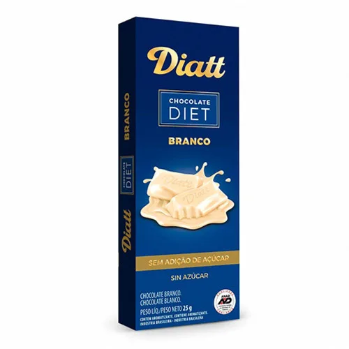 Chocolate Branco Diet Diatt Caixa 25g - DIATT - Mercearia