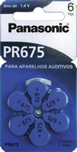 Bateria Auditiva Panasonic Com 6 Unidades Ref: Pr675h - PANASONIC - Bazar