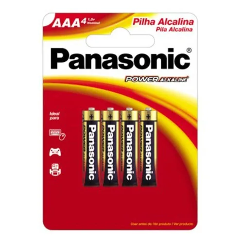 Pilha Panasonic Alcalina Palito Aaa 4unidade - PANASONIC - Bazar