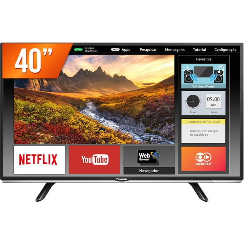 Smart Tv Led 40 Polegadas Panasonic Tc-40DS600B Full HD Bivolt
