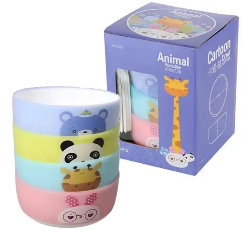 Conjunto De 4 Tigela Com Desenho Infantil Bebe 280Ml
