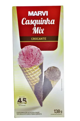 Casquinha Sorvete Marvi 138g Doce C/12 - MARVI