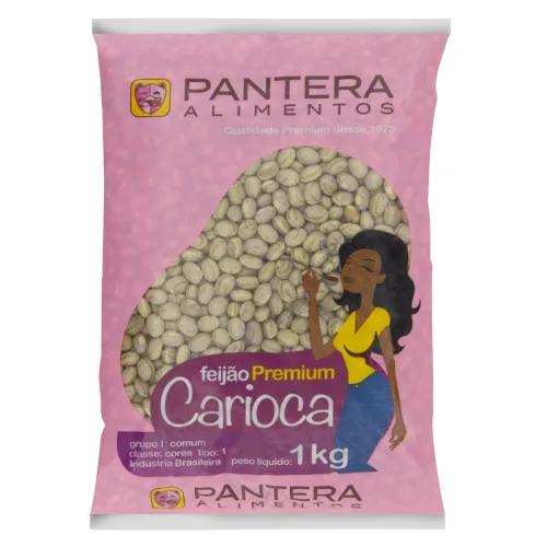 Feijão Carioca Tipo 1 Pantera Premium Pacote 1kg - SYMBOL - Mercearia