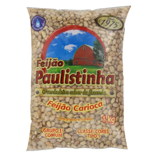 Feijão Carioca Tipo 1 Paulistinha Pacote 1kg - Mercearia