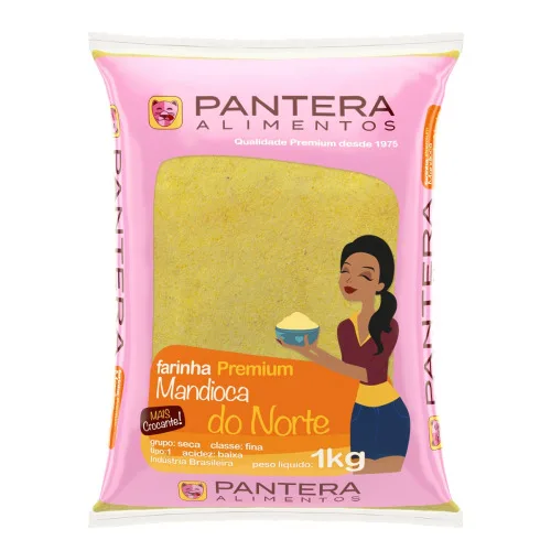 Farinha De Mandioca Tipo 1 Pantera Premium Pacote 1kg - PANTERA