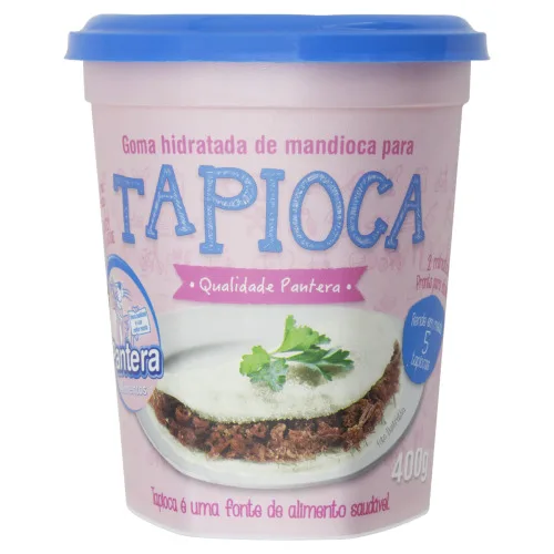 Goma De Mandioca Hidratada Tapioca Pantera Alimentos Pote 400g - PANTERA