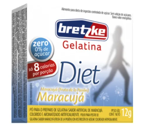 Gelatina Bretzke 12g Diet Maracuja - BRETZKE - Mercearia