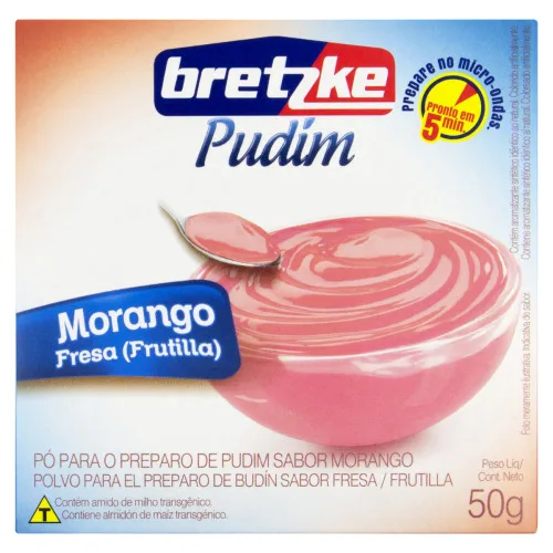 Pudin Morango Bretzke 90 - BRETZKE - Mercearia
