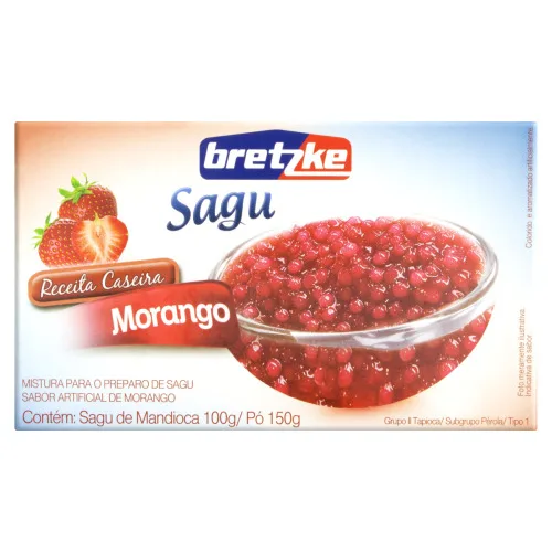 Sagu Bretzke Morango - BRETZKE - Mercearia