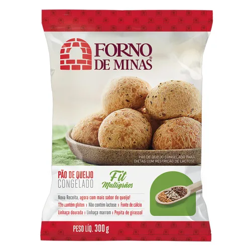 Pão De Queijo Integral Multigrãos Zero Lactose Forno De Minas Pacote 300g - FORNO DE MINAS - Mercearia
