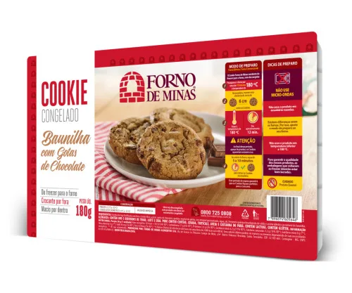 Cookie Forno Minas 180g Baunilha C Gotas Choc Cong. - Mercearia