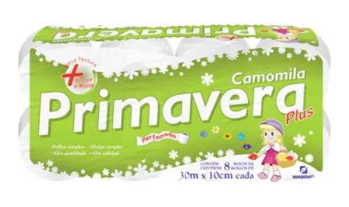Papel Higiênico Primavera 8/8 - PRIMAVERA - Higiene E Beleza