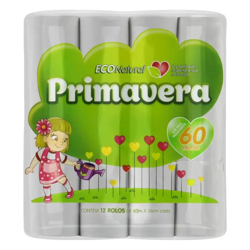 PAPEL HIG FS PRIMAVERA PLUS 60M L12P11 - PRIMAVERA - Produtos De Papel E Celulose
