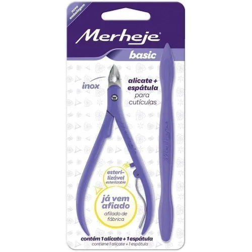 Alicate Cuticula Esp Merheje Basic Lilas 1unidade - MERHEJE - Perfumaria