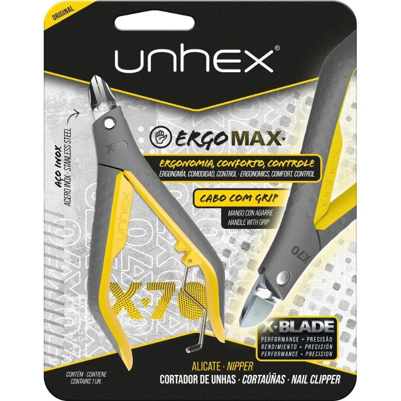 Alicate Para Unha Merheje Unhex X-70 Amarelo (MP)