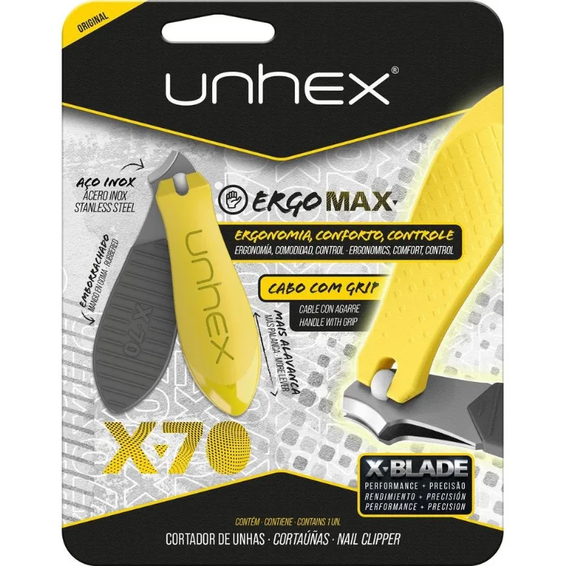 Cortador De Unha Merheje Unhex X-70 Amarelo (MP)