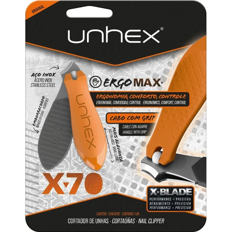 Cortador De Unha Merheje Unhex X-70 Laranja (MP)