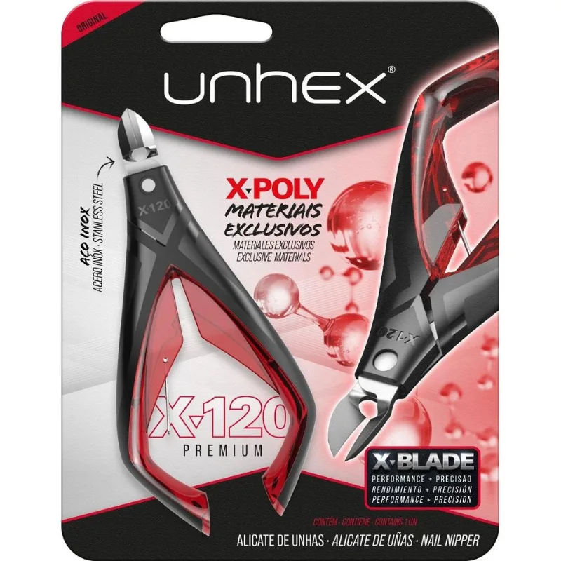 Alicate Para Cutícula Merheje Unhex Vermelho X-120 (MP)