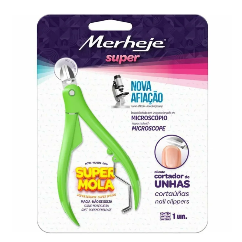 Alicate Cortador de Unhas Merheje Super Laranja 1 unidade - MICHEL MERHEJE - Beleza