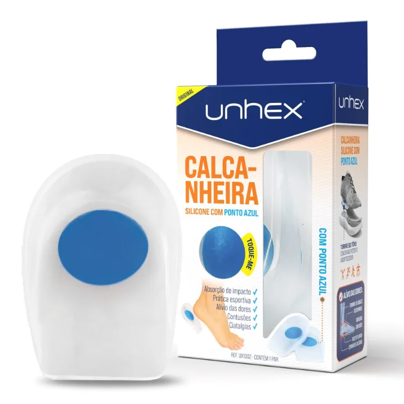 Calcanheira Com Silicone Ponto Azul P Uma Unidade
