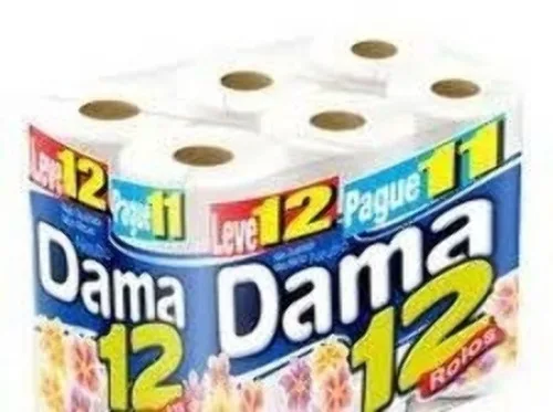 Papel Higiênico Dama Neutro Lv12pg11 Rolos Folha Dupla - DAMA